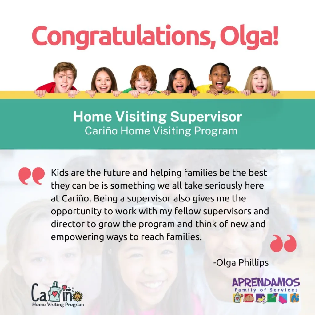 Olga is a Home Visiting Supervisor at Cariño Home Visiting Program.
